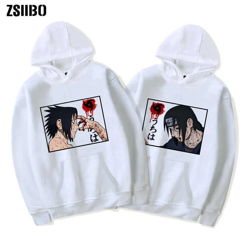 Akatsuki Sasuke Hoodie Heren 3D Hooded Akatsuki Uchiha Itach Cosplay Kostuum Unisex Dames Kakashi Harajuku Hoodies Sweatshirts Y0804