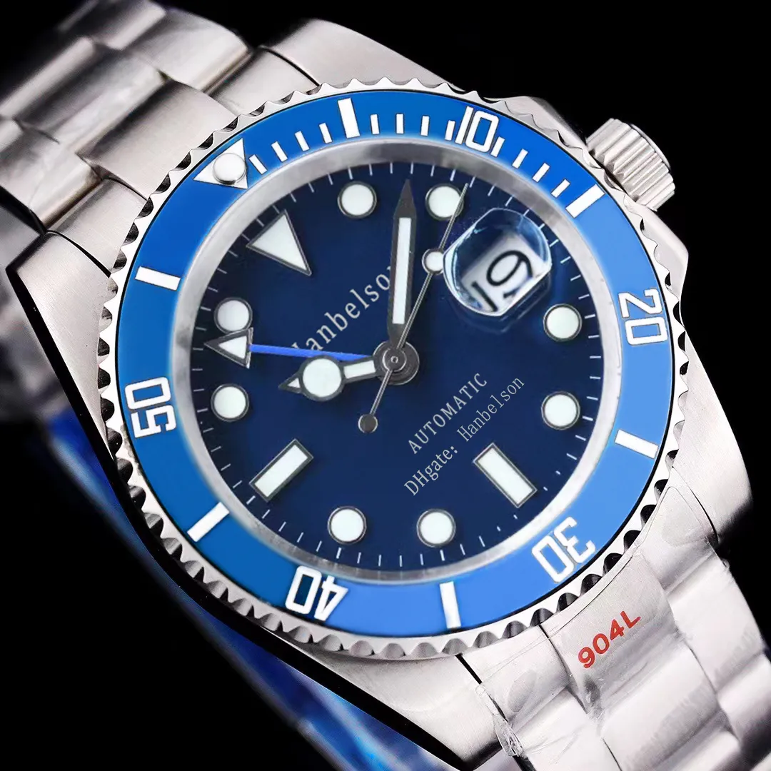 Мода синие керамические часы BEZEL мужские механические автоматические 2813 часы часы спортивные люди роскоши дизайнеры светящиеся наручные часы
