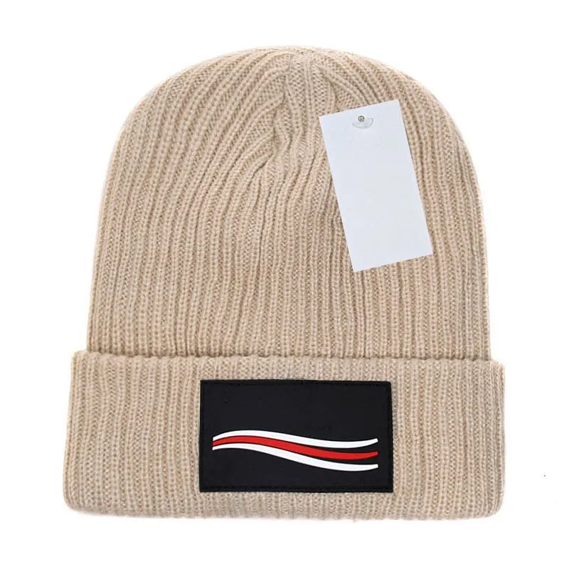 Marcas de moda esportes desenhos de osso bb chapéus de inverno listrado para homens mulheres de malha de lã de lã de lãs homens malha Bonnet Gorros Gorros Touca engrossar onda de tampa quente