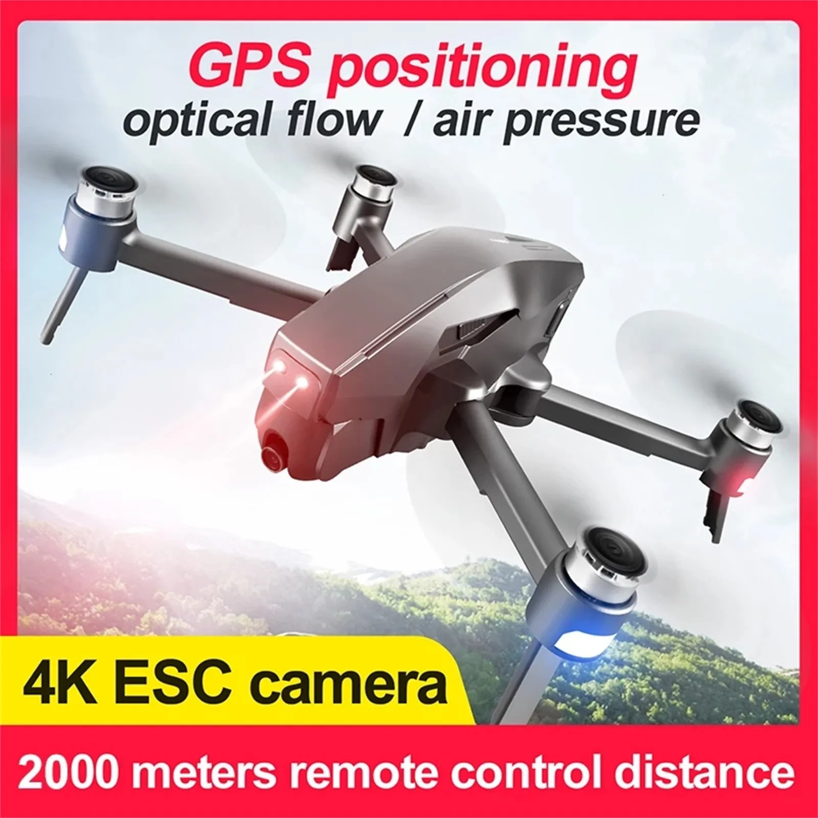 جديد 4drc m1 برو gimbal المهنية الطائرات بدون طيار 4 كيلو hd كاميرا gps 5 جرام wifi fpv بدون طيار فرش موتور rc quadcopter