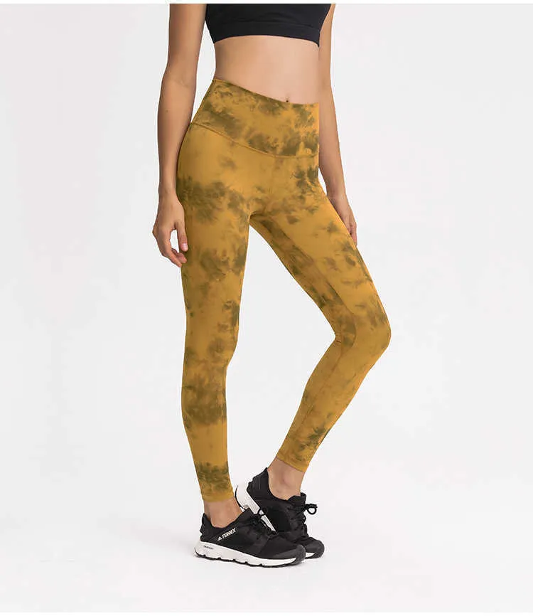 L 32 Yoga Leggings Tie Dye Gym Clothes Women High Waist Running Fitness  Sports Full Length Pants Trouses Workout Capris Leggins From Luyogasports,  $10.42