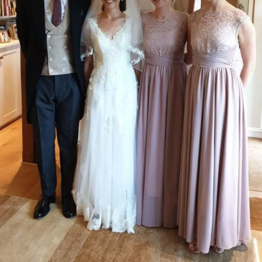 Элегантные кружевные верхние платья подружек невесты