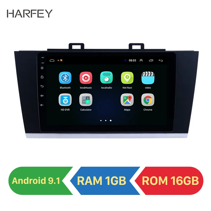 Android GPS 9-calowy samochód DVD Radio Odtwarzacz na 2015-2018 Subaru Legacy with HD TouchScreen Supplay Carplay Tylna kamera