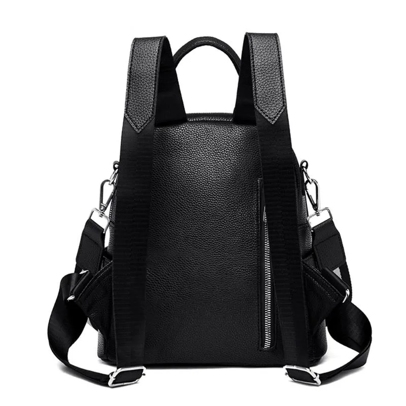 Torby na zewnątrz plecaki modowe kobiety pu skórzany nit Nit mały plecak 2021 Back Pack Black for Teen Girls Bagpack Woman266H