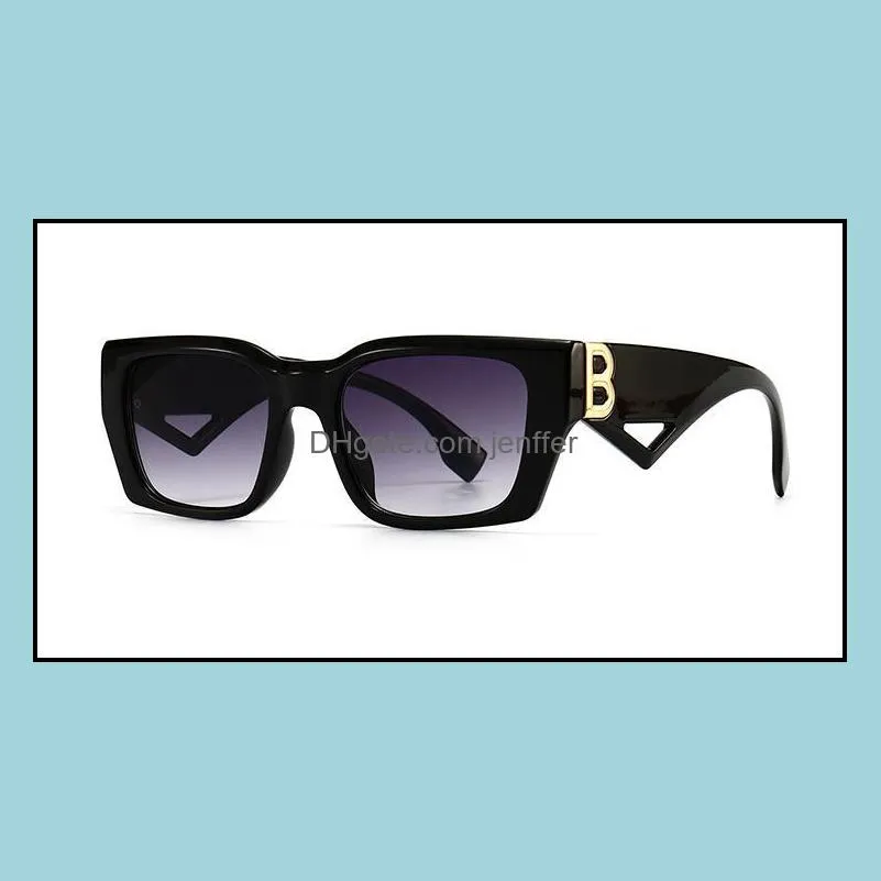 Sunglasses Unique Design Women`s Black Rectangular 2021 British Fashion Square Women Men Est Eyewear Gafas De So