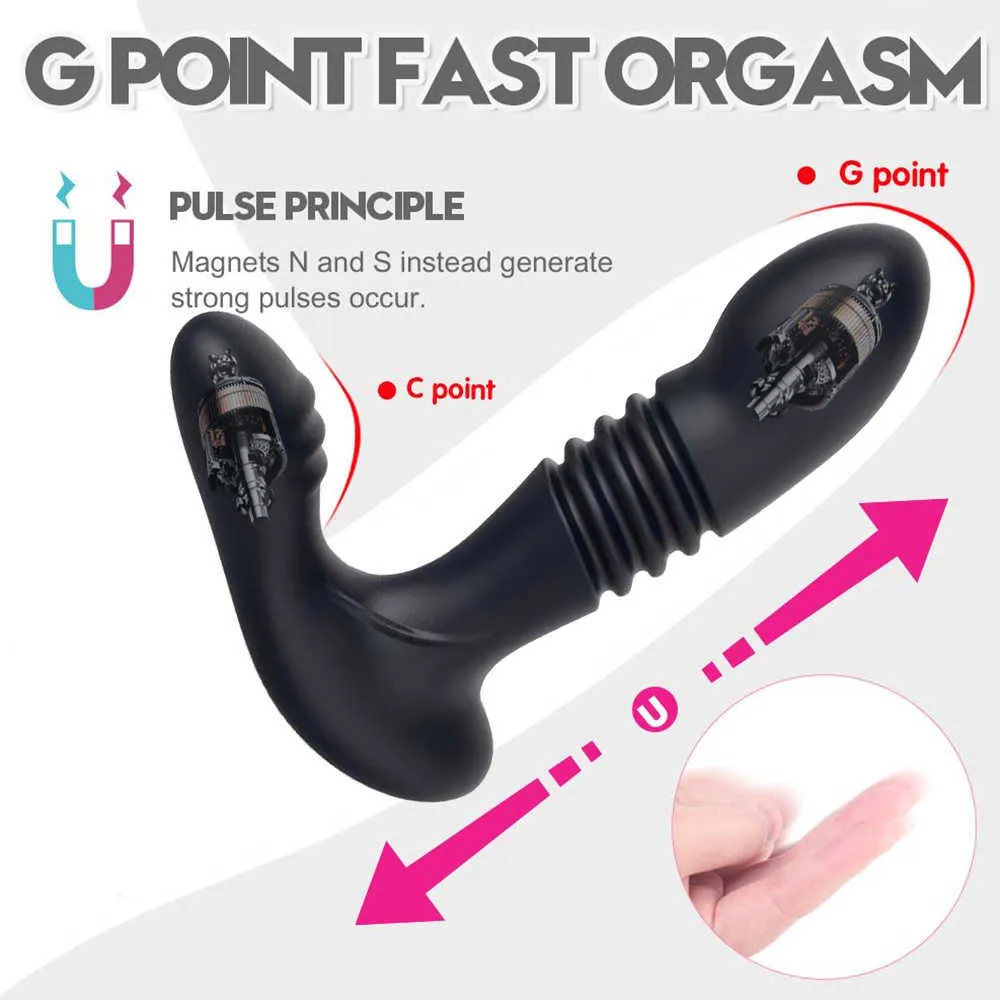 Vibromasseur Point G Rotatif Pour Hommes - Masseur De Prostate, Plug Anal, Gel De Silice, Neuf