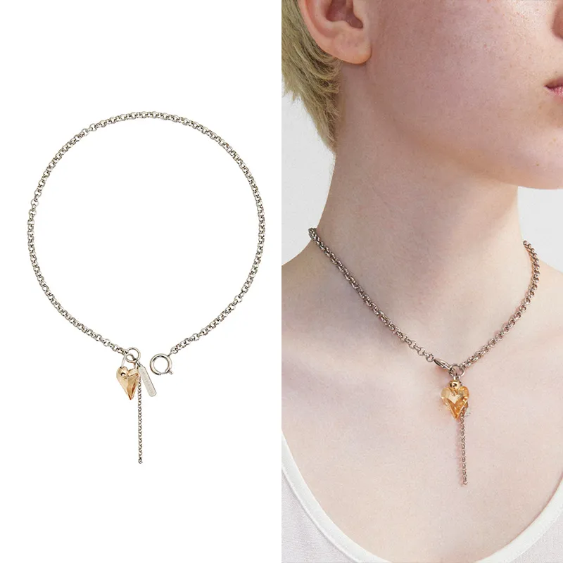 ネックレス・ペンダント [Justine Clenquet]Heart Crystal Necklace Justine Clenquet Heart Crystal Necklace | Shopbop