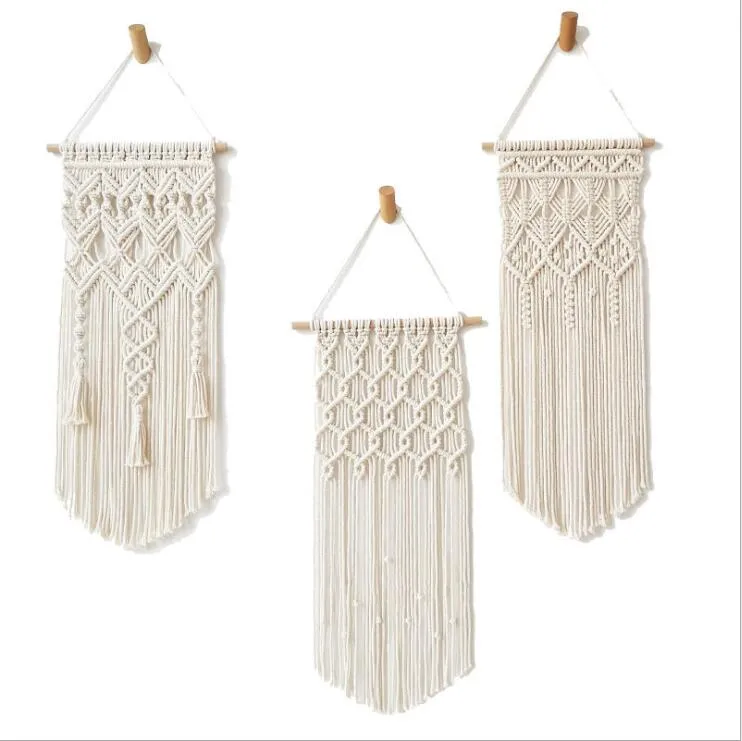 Tassel Pendant Hand Knitting tassel Wall Decoration Knit Decor Homestay Wedding Decoration Bohemia Nordic Style Wall Hanging SEA HHC6628