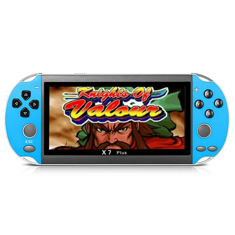 X7 Plus Handheld Portable Game Players 5.1 tums skärm MP5-videospel Console SUP Retro 8GB Support för TV-utgång Video Gaming Player E-Book DHL