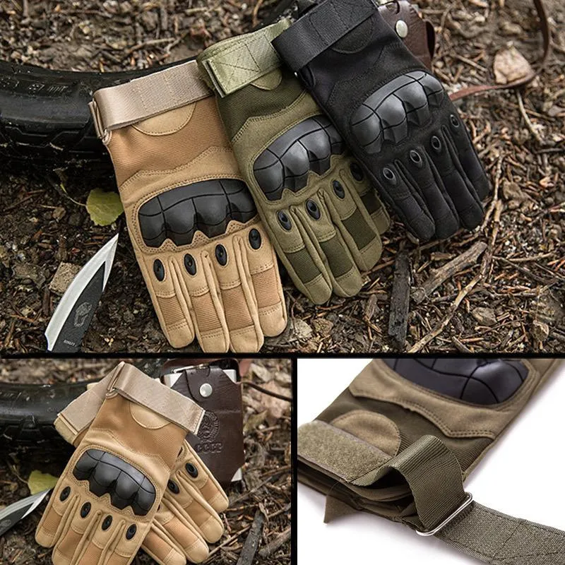 Guantes deportivos Hombres Táctico Militar Lucha Tiro Escalada Trekking Senderismo Invierno Caza Manopla Dedo completo