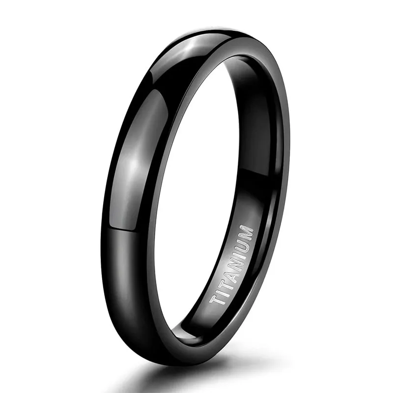 Eamti 2 / 4 / 6 / 8mm 간단한 흑인 남자 여성 티타늄 웨딩 밴드 약혼식 칵테일 링 anel feminino 크기 15