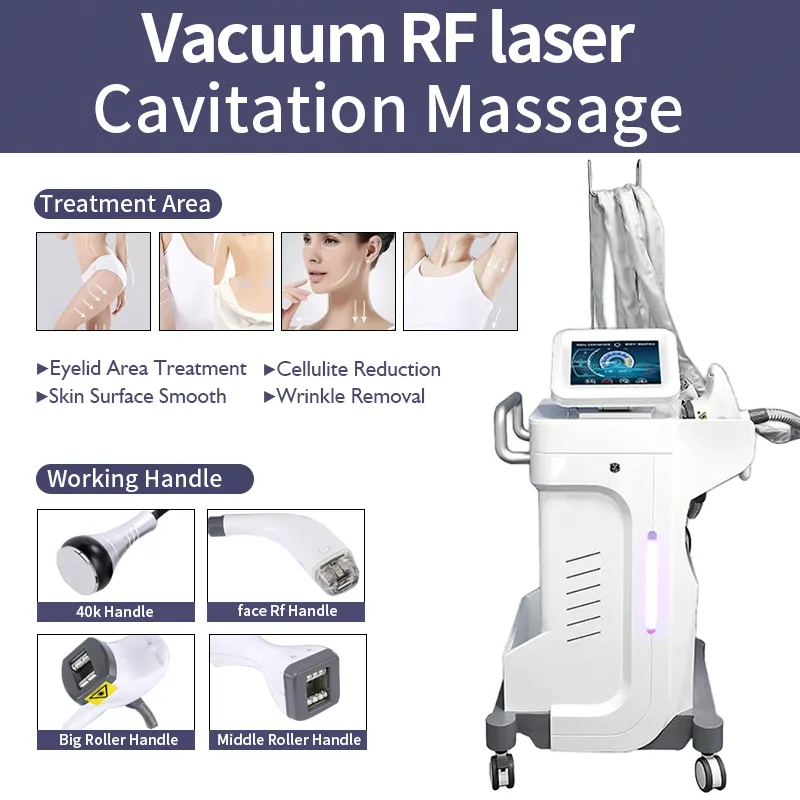 2023 Versátil Vácuo RF Laser Massagem Corporal Máquina de Emagrecimento Endurecimento da Pele Moldar Terapia de Levantamento Facial