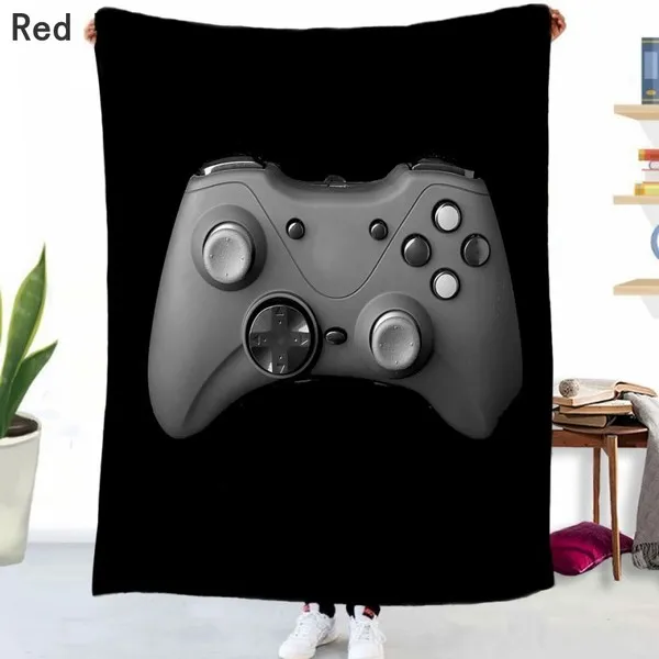 Sommarfjäder Gamepad Game Console Throwet Blanket 3D-utskrift Creative Black Quality Blankets Videospel Modern Gamer Bedding Cover