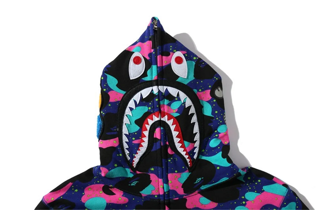 A Bathing Ape X KID CUDI Shark Full Zip Hoodie from Dhgate Women's