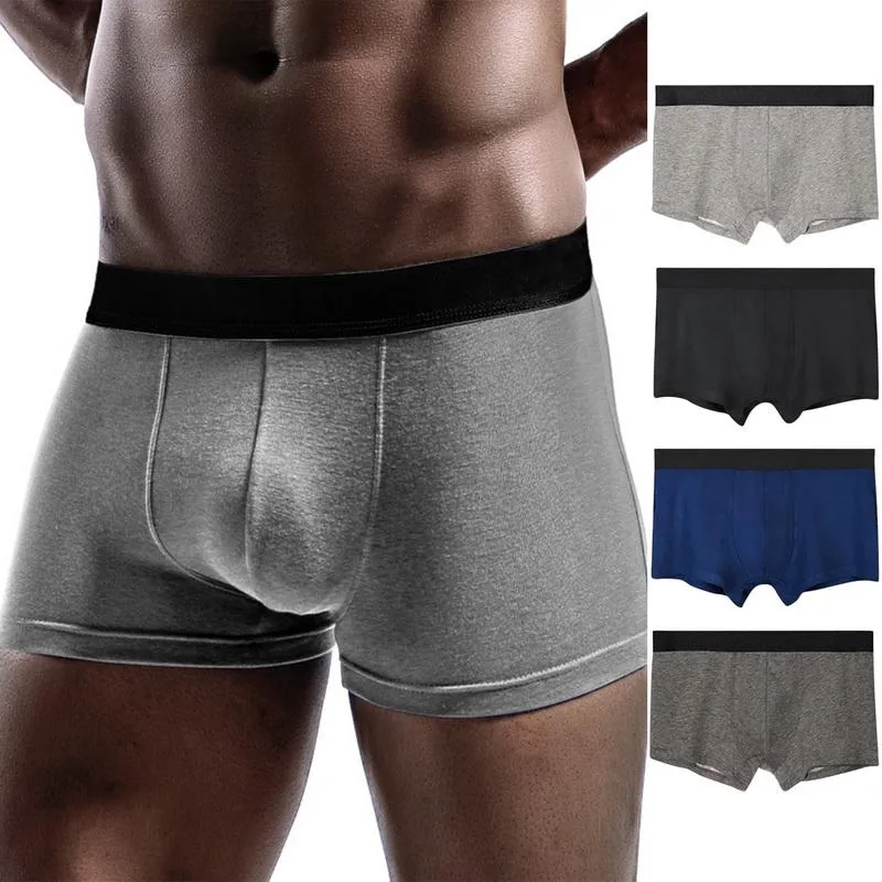 Caleçon 4 pièces hommes culottes Boxer Shorts hommes sous-vêtements boxeurs Modal respirant pour la mode Sexy L-3XL