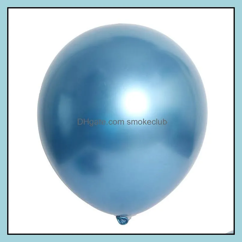 50pcs/lot 12inch New Glossy Metal Pearl Latex Balloons Thick Chrome Metallic Colors Air Balloons Birthday Party Decor
