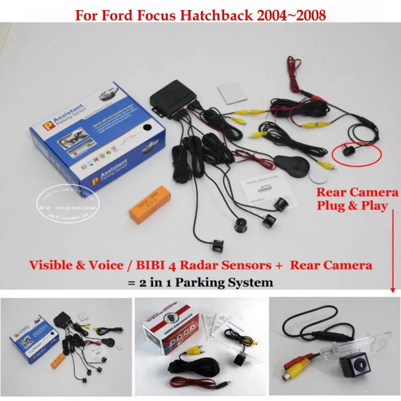 Car Rear View Cameras& Parking Sensors For Focus Hatchback 2004 2005 2006 2007 2008 Auto Alarm System Sensor Reverse Camera
