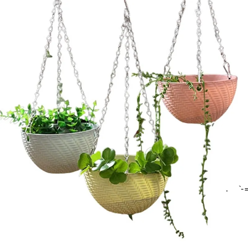 NEWGarden Supplies 3 points jardinage plante Pot de fleurs panier suspendu chaîne avec crochets EWB6789