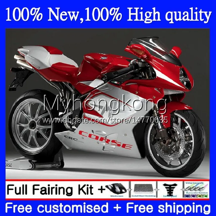 MV Agusta F4 R312 750S 1000 R 750 CC S 1000CC 05-06 차체 6NO.0 312R 750R 1000R COWLING 312 1078 S 05 06 MA MV F4 2005 2006 BODYS KIT GLOSSY SILVERY RED