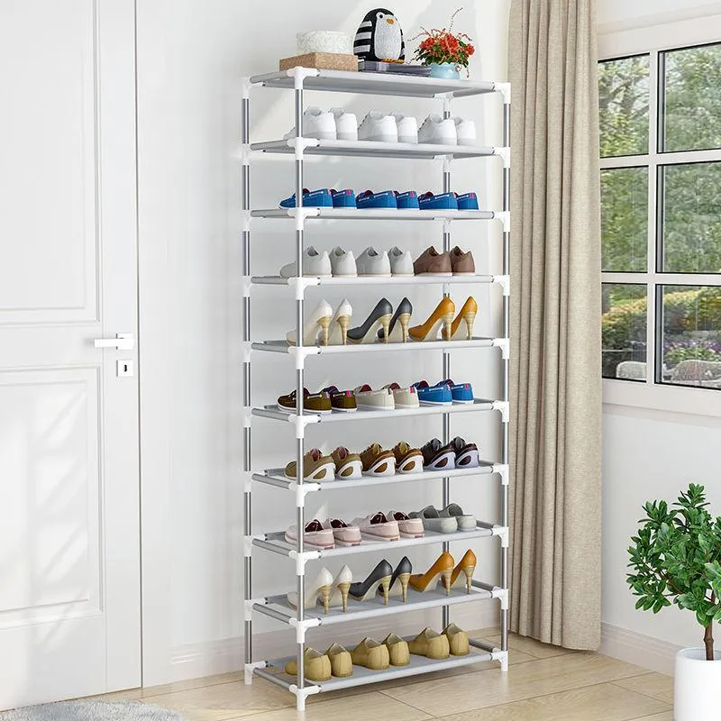 Clothing & Wardrobe Storage 3-10 Layers Shoe Rack Easy To Install Shoerack Metal Space Saving Stand Holder Home Furniture Hallway Entryway S