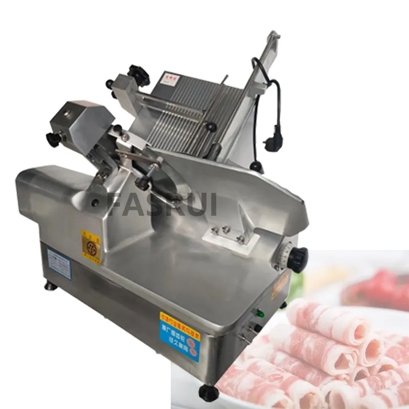 Fårkött meatd slicer kommersiell köttplaner skivmaskin automatisk lamm kebab biff rullning maker