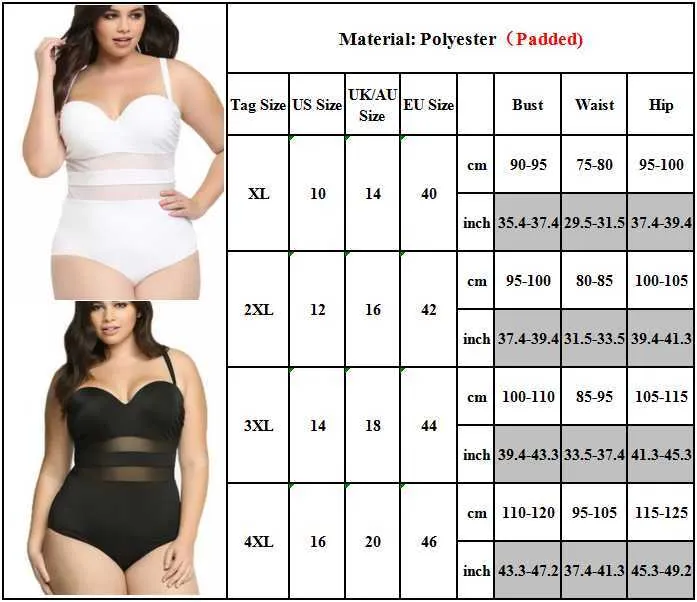 Femmes grande taille maille col en V profond maillots de bain une pièce sexe maillot de bain dos croisé Push Up maillot de bain Y0820