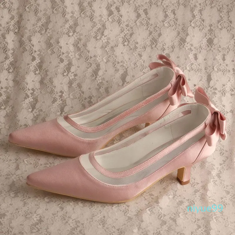 Dress Shoes Customized Blush Pointed Toe Heels Drop Party Pumps 5.5CM