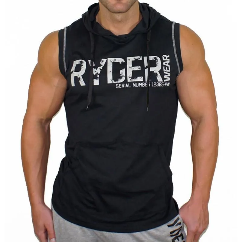 Canotta Uomo Con Cappuccio E Tasca - Felpa Senza Maniche Dry Fit Per Palestra E Bodybuilding - Grigio Chiaro, Taglia M