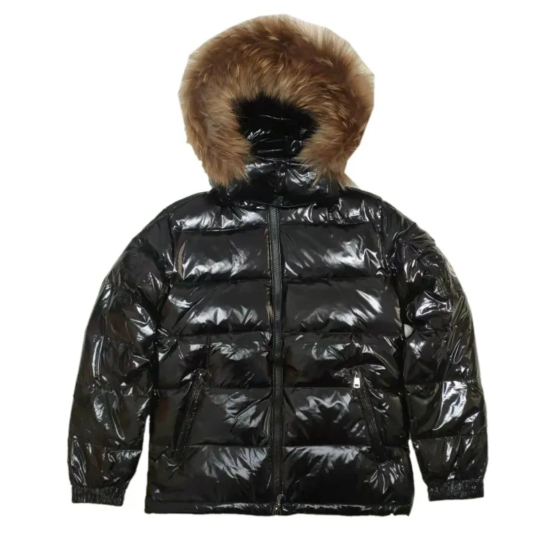 レディースジャケットマンダウンジャケット最高品質のパフジャケット本物のアライグマヘアカート冬コート冬のコート明るい黒い暖かいファッションパーカスアウターウェアUSヨーロッパサイズ