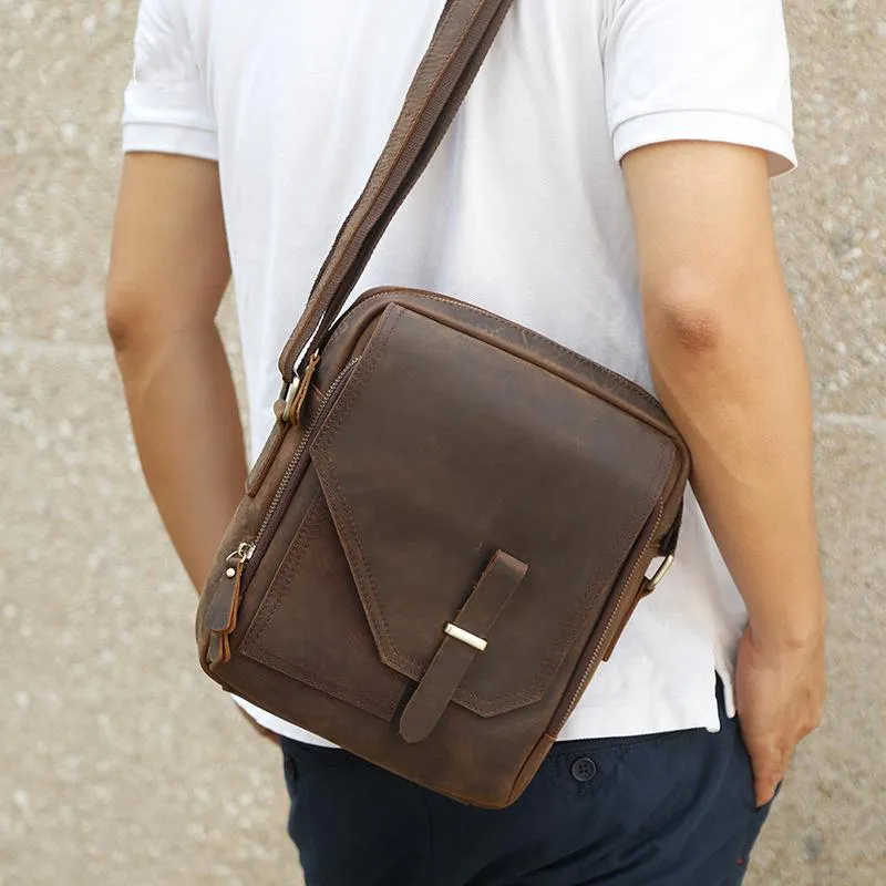 Cross Body Mens Bags Handbags IPad Brand Genuine Crazy Horse Leather Vintage Crossbody Business Bag Men Shoulder For Male Satchel From 56 28 DHgate