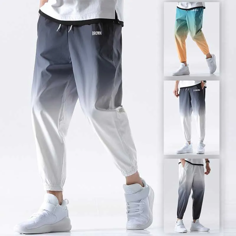 Pantalons pour hommes Joggers Streetwear Lâche Longueur de la cheville Pantalon Taille élastique Été Mâle Casual Sport Hip Hop Pantalon de survêtement 210616