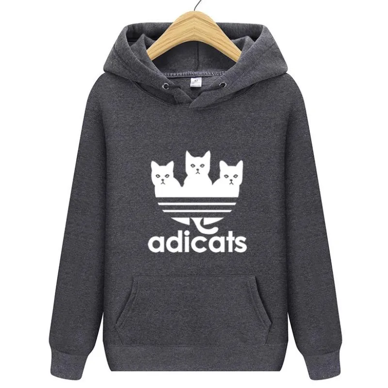 Men's Hoodies & Sweatshirts 2021Fall Winter Brand Hoodie Sweatshirt High Quality Letter Adicats Printing Long Sleeve Fashion Men Tops