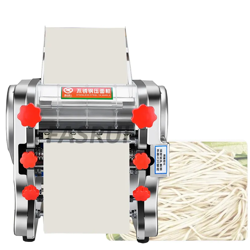 550W Kommersiell Fullautomatisk Rostfritt Stål Elektrisk Nudel Maker Press Table Noodles Dumpling Machine
