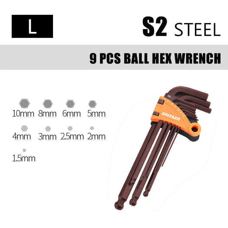 Metric Hex Allen Key Set – 1.5mm To 10mm – L-Shaped Chrome Vanadium Steel – 9-Piece