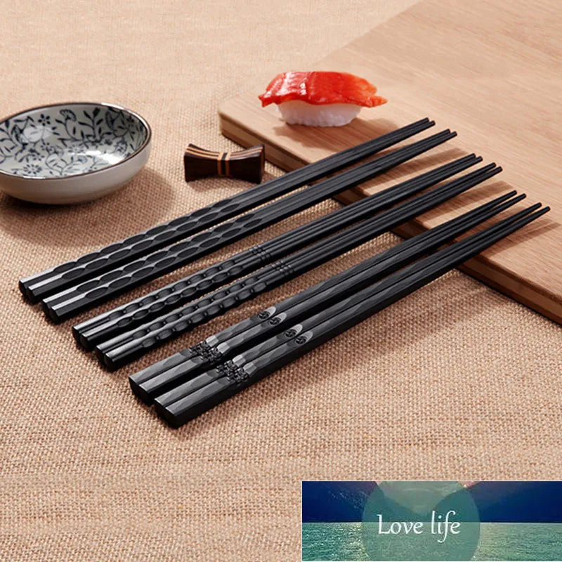 1 par chinês de utensílios chineses pauzinhos japoneses sushi vara liga antiderrapante chopsticks reutilizáveis ​​pauzinhos alimento pau de mesa