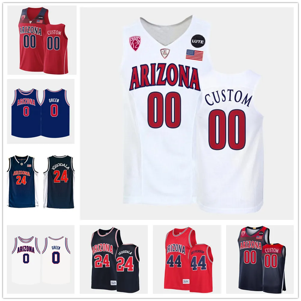 Custom Arizona Wildcats Stitched College Basketball Jersey 24 Andre Iguodala 10 Mike Bibby 13 Deandre Ayton 44 Richard Jefferson 20 Damon Stoudamire11 Aaron Gordon