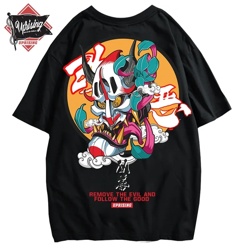 UPRIISING HARAJUKU TEE Märke Street Personlighet Ghost Hip Hop T Shirt Europa och Amerika Kortärmad T-shirt 210706
