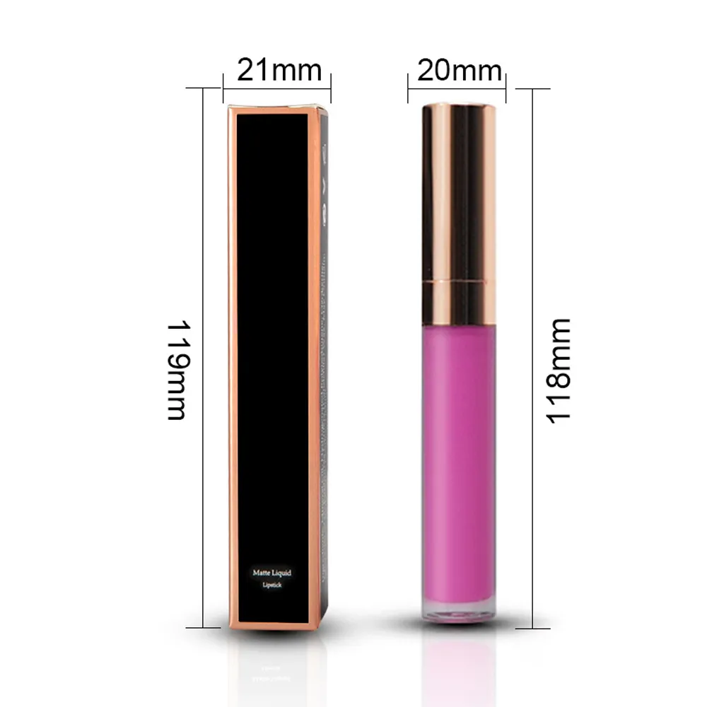 30 Colors Cheap Matte Liquid Lipstick Long Lasting Lip Gloss Private Label Tubes Custom Wholesale No Brand