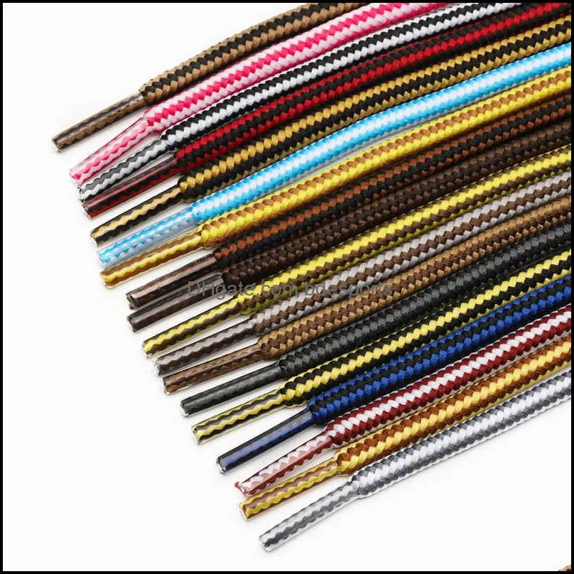 Pairs Striped 20 Shoelace Casual Round Polyester Boots Shoelaces Outdoor Sport Sneaker Multisize Shoe String