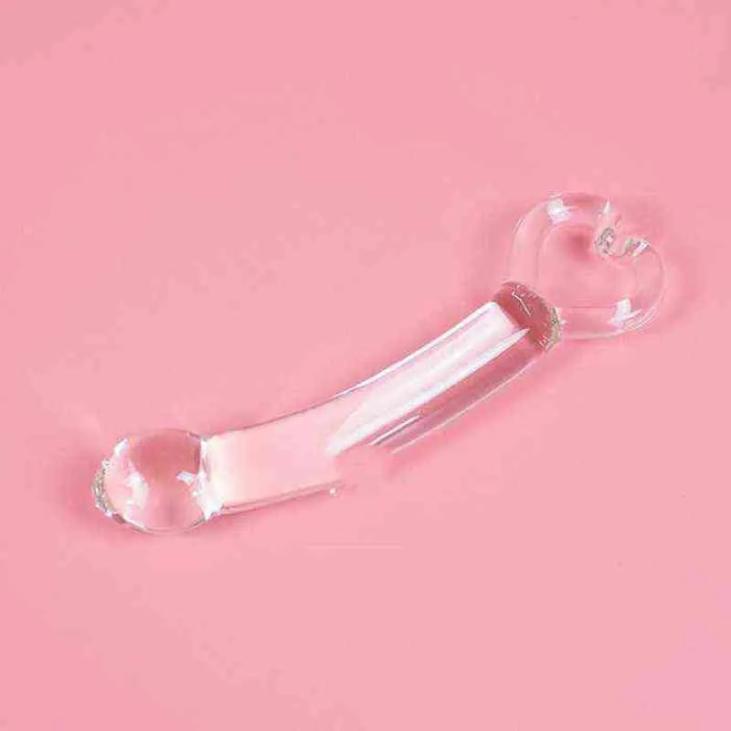 NXY Dildo Anello a forma di cuore Dildo di vetro Cristallo finto pene anale butt plug prostata giocattoli del sesso per le donne masturbazionedildo prodotti 0121