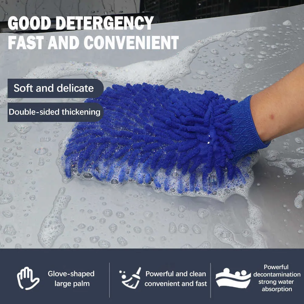 Microfibre double face voiture lavage gants de serviette détaillant multi-voiture lavage nettoyage nettoyage serviettes de nettoyage maison cuisine gant accessoires