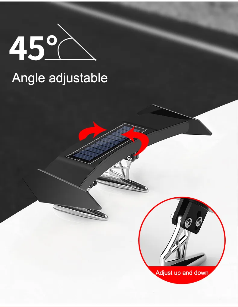 Universal Solar Car Rear Spoiler Light 12V Flashing... From Sportop ...