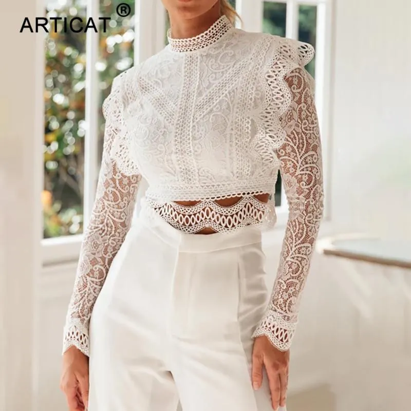 Elegant White Lace Crop Top