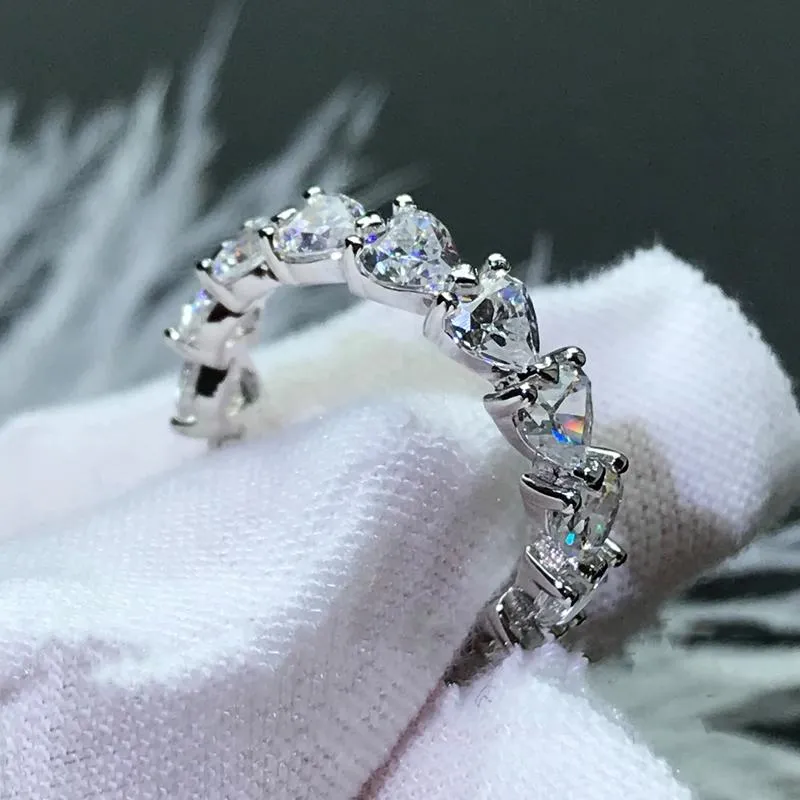 AINUOSHI hartvormige SONA Diamond Engagement Eternity Ringen Geschenken Voor 925 Sterling Zilveren Vrouwen Guardian Leven Diafragma Ringen217W