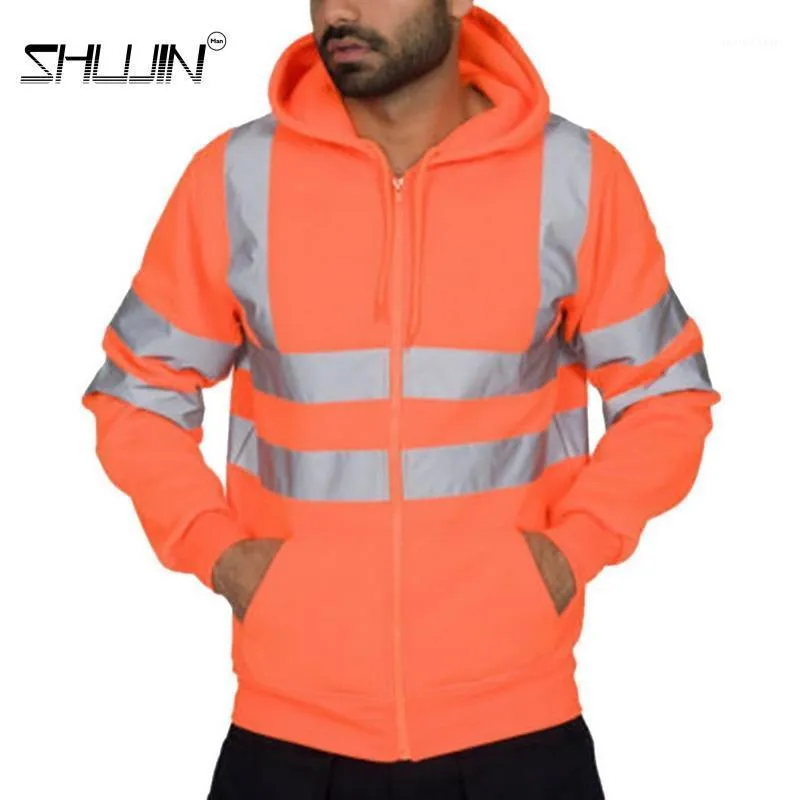 Sudaderas con capucha para hombre, sudadera con capucha de visibilidad para hombre, chaqueta de trabajo de seguridad, abrigo con cremallera, prendas de vestir, Sudadera con capucha de lana, jersey