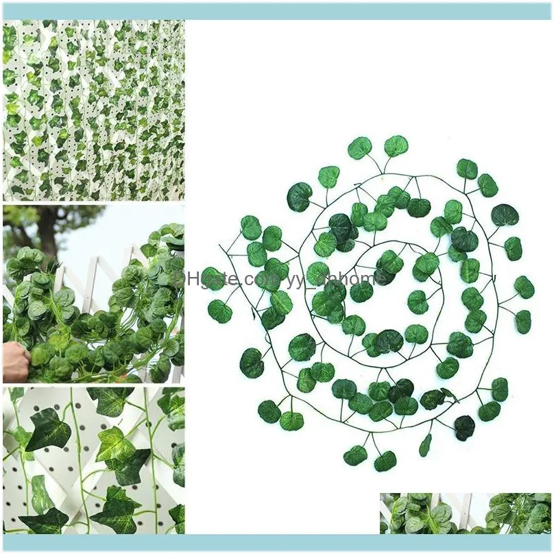Lifelike Simulation Creeper And Grapevine Green Leaf Ivy Vine For Home Wedding Decora Wholesale Hanging Artificial Flowers1