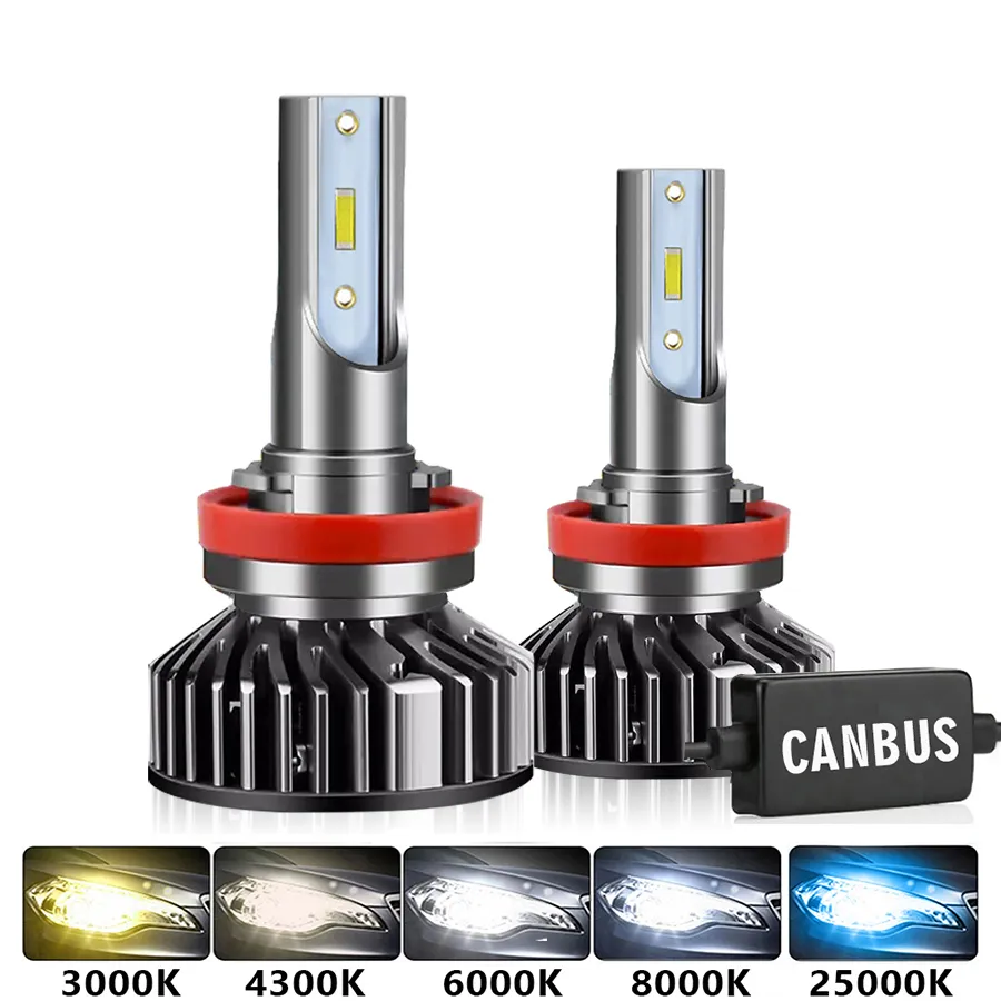 2ピースLED H7 20000LM CANBUS 4300K 6000K 8000K 3000K HB3 HB4 9005 9006 H3 H1 H8 H4 H11 H9 H13ターボLED車のヘッドライトCSPチップ