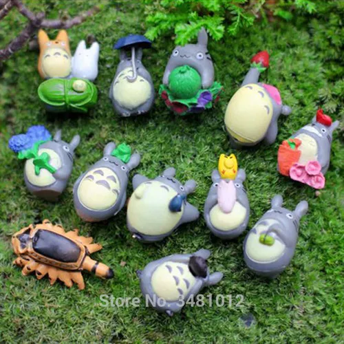 Set Of 12 Studio Ghibli Totoro Mini Resin Universal Monsters Figures Hayao  Miyazaki Cake Toppers Figurines For Garden Decoration C0220 From Make04,  $6.24