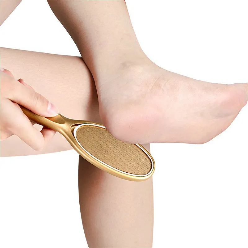 Мода Салон красоты Ножные файлы отшелушивающие скраб Пилинг инструменты для ноги RASPS Rose Gold Champagne Color Nano Glass