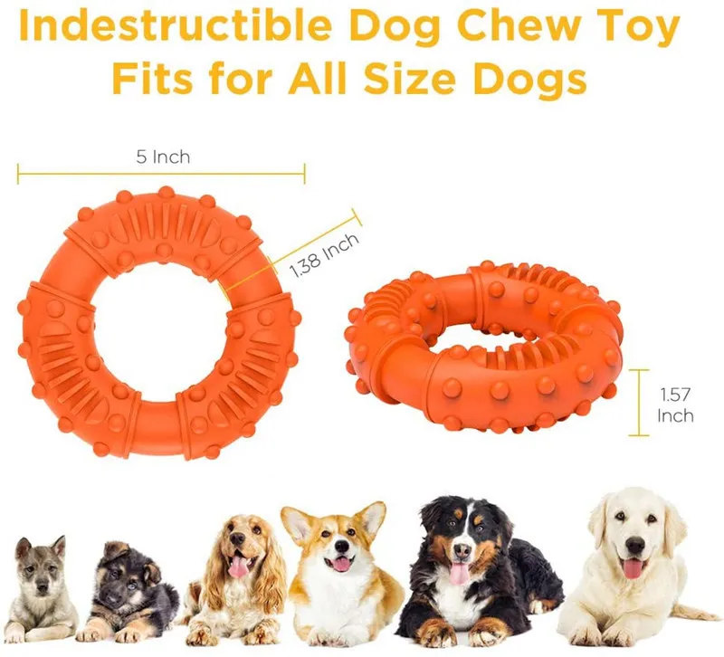 Dog Chew Toys Aggressive Chewers Natural Rubber Long Lasting Indestructible Dog Toys Durable Puppy Chew Toy for Small Medium Large Dogs Blue